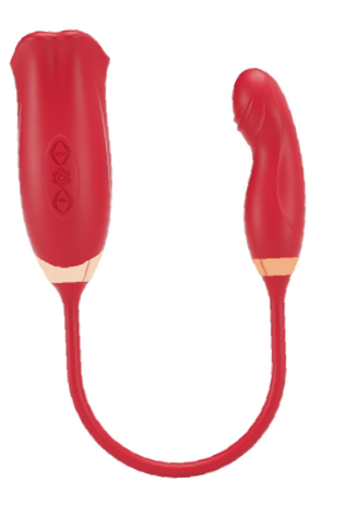 Long Stem Rose Wiggler (Red)
